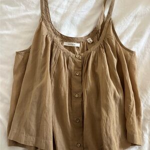 Doen Brown Button-Down Camisole